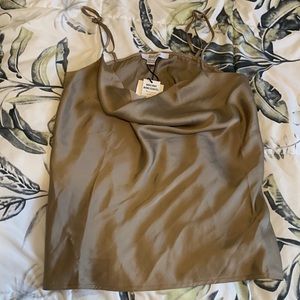 Satin cowl neck blouse